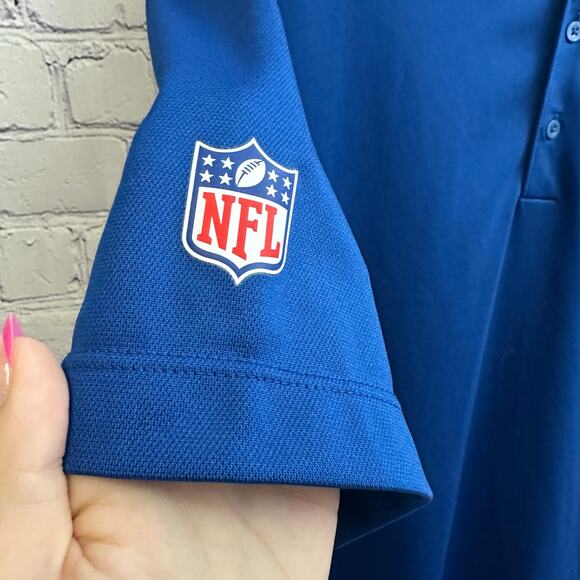 Nike NFL On Field Apparel Indianapolis Colts Blue Polo Short Sleeve Shirt XL - Picture 3 of 8